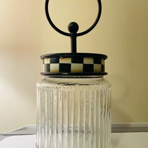 Glass Jar Checkered Lid